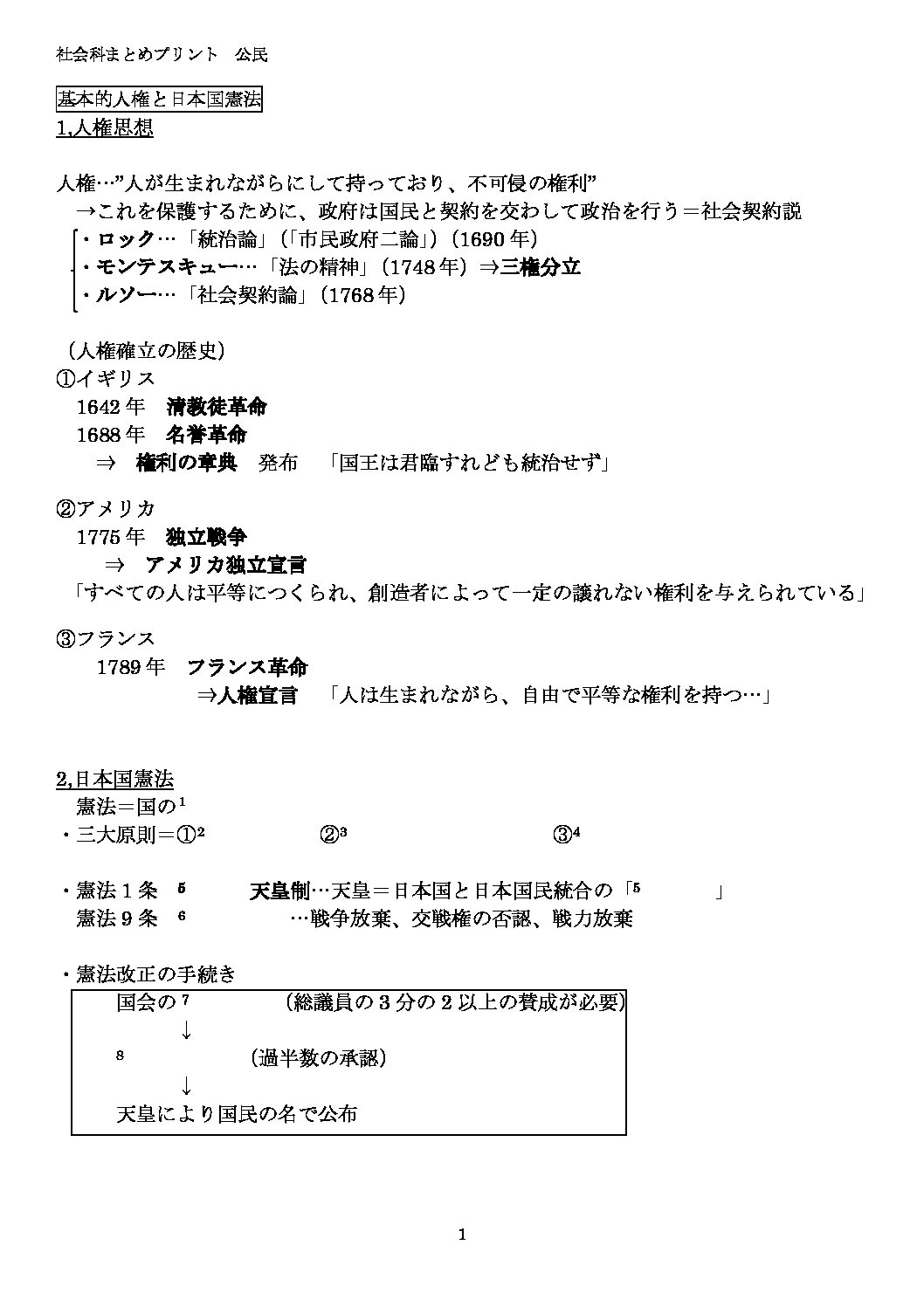 穴あきノート（公民）