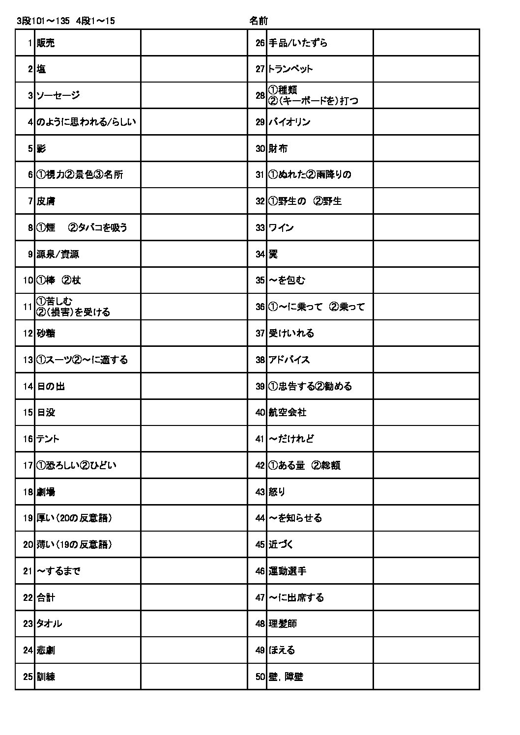 3段101～135　4段1～15